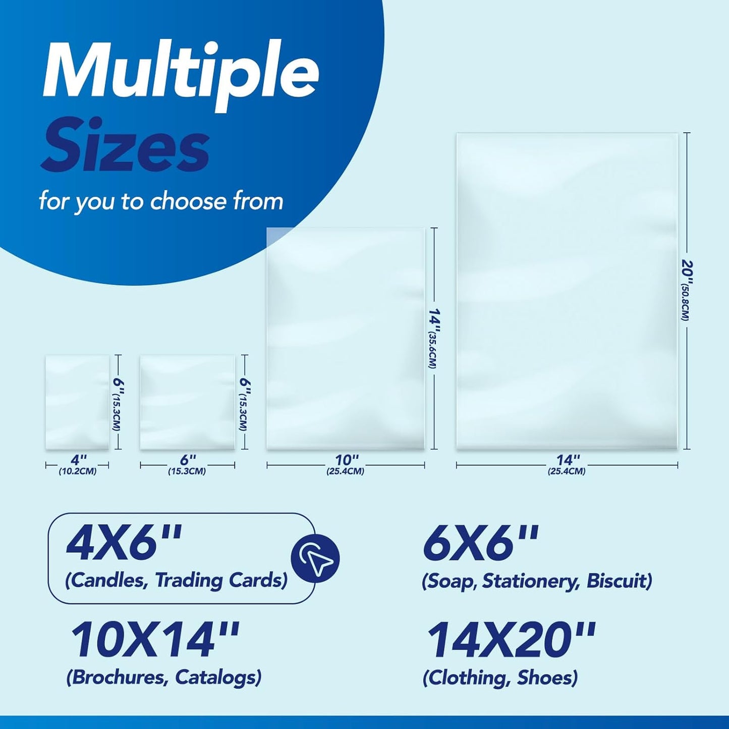 4x6 Inch Clear PVC Heat Shrink Wrap Bags