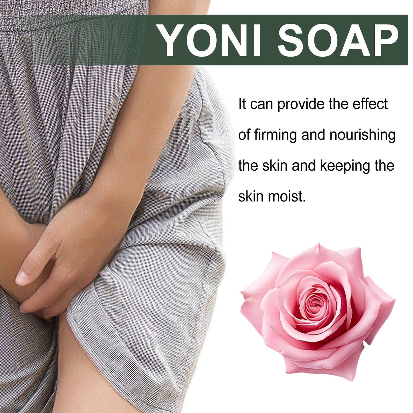Rose Scented Soap, Women's Skin Care Bath Clean Odors Relieve Body Discomfort Relieve Itching
