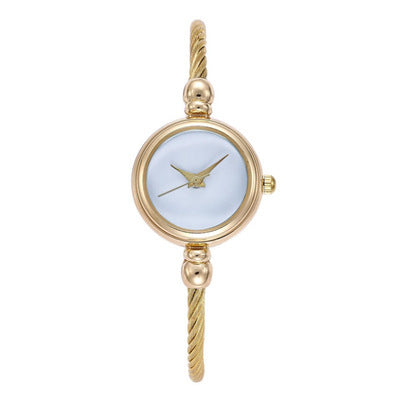 Ladies' alloy steel wire rope bracelet watch chic style fresh student casual fashion watch women's style