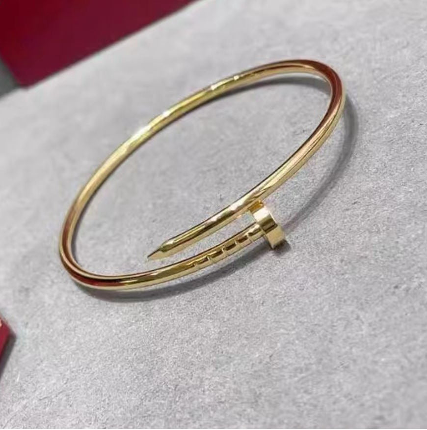 Precision Thick Plating Head and Tail Diamond Fashion Three-Circle Full Diamond Couple Bracelet