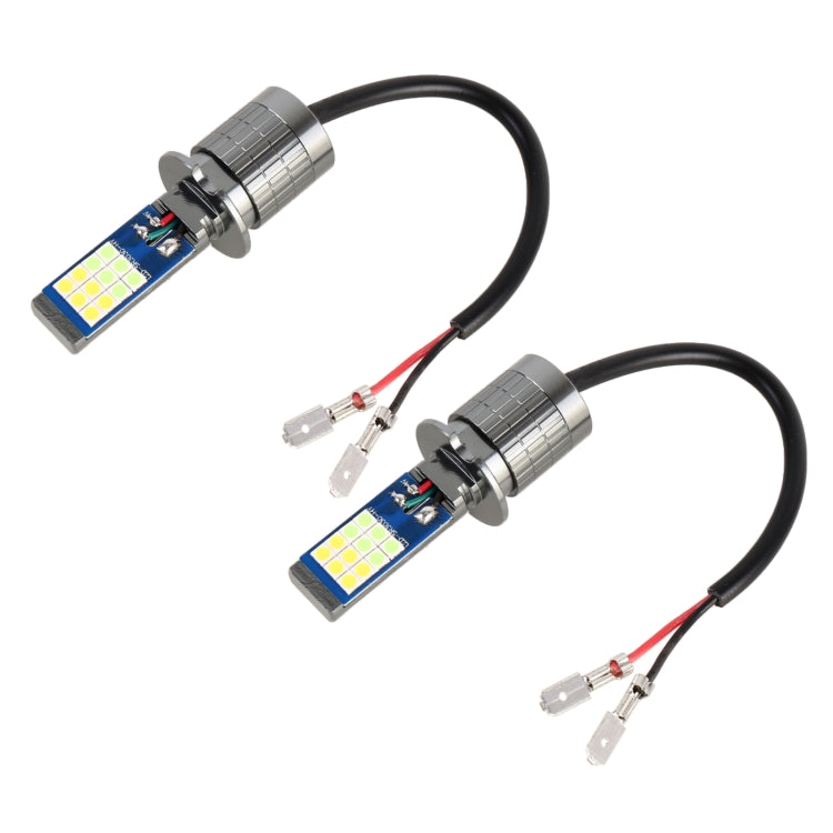2 PCS DC12-24V / 10.5W Car Double Colors Fog Lights with 24LEDs SMD-3030 & Constant Current, Box Packaging, 9005, 9006, H3, H11