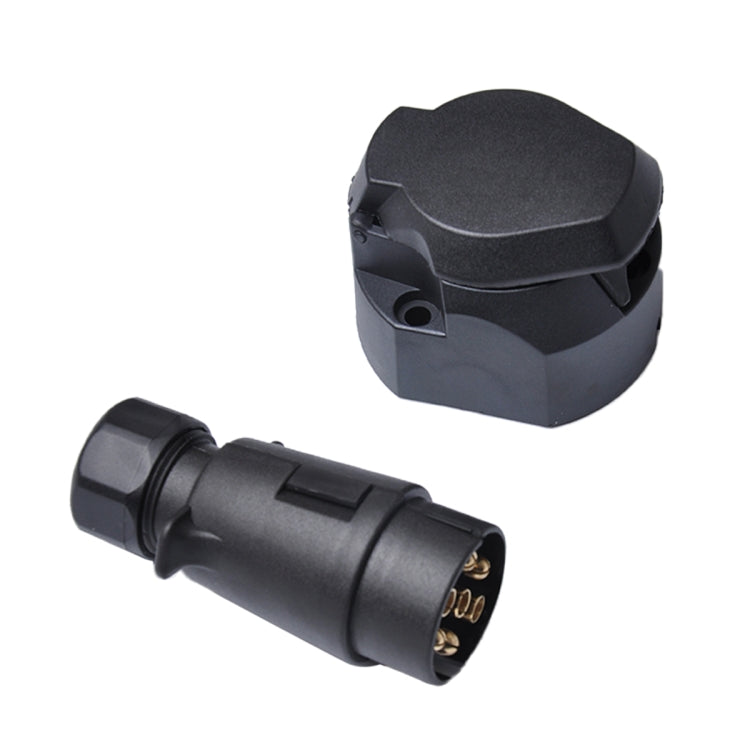 12V 7-pin Plastic Trailer Connector Socket + Plug EU, A0226