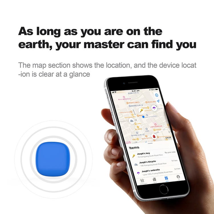 FindTag Metal Anti-lost Global Locator Tracker(Blue)