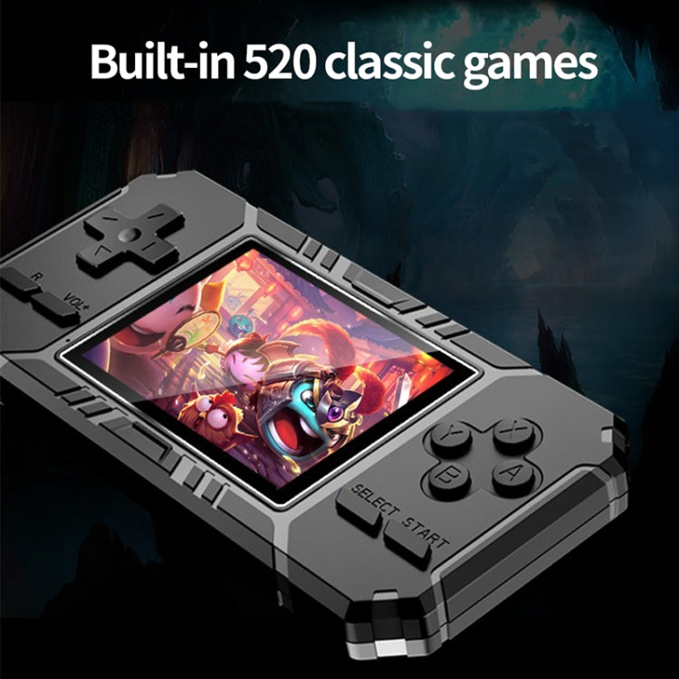 S8 3.0 inch Screen Classic Handheld Game Console Built-in 520 Games(Blue)