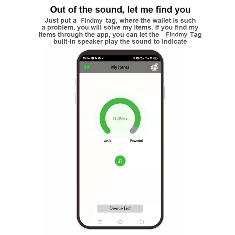 Findmy Tag Square Smart Bluetooth Anti- lost Alarm Locator Tracker(Black)