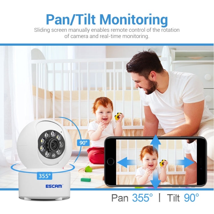 ESCAM QF005 4MP Indoor HD WiFi Pan-tilt Camera, Support Motion Detection / Two-way Audio / Night Vision(EU Plug)
