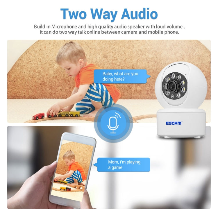 ESCAM QF005 4MP Indoor HD WiFi Pan-tilt Camera, Support Motion Detection / Two-way Audio / Night Vision(EU Plug)