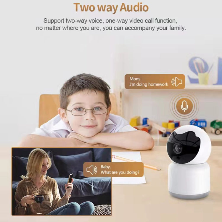YT51 1920x1080 Home Wireless Camera, Support Infrared Night Vision / Voice Intercom, without Temperature and Humidity Sensor, US Plug(White)