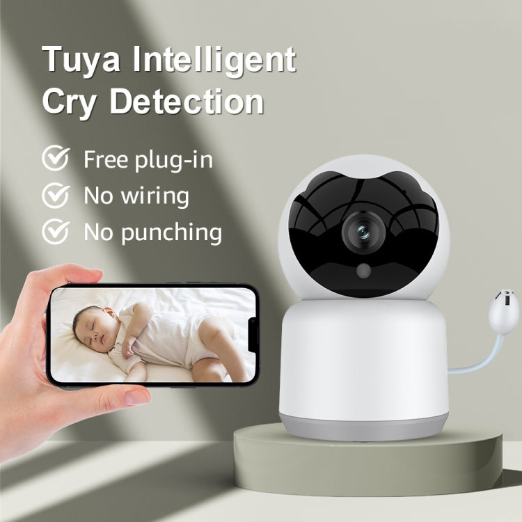 YT51 1920x1080 Home Baby Wireless Camera, Support Infrared Night Vision / Baby Crying Detection, with Temperature and Humidity Sensor, AU Plug(White)