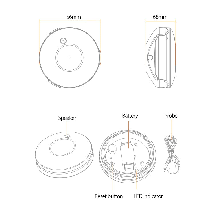 NEO NAS-WS02B ZigBee Water Sensor Flood Sensor