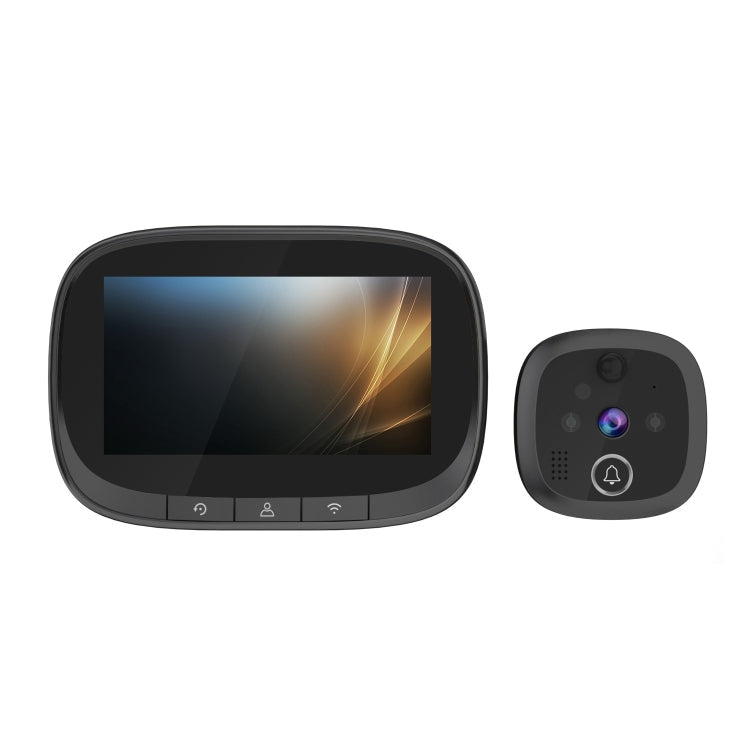 W2 4.3 inch Graffiti Color Screen WiFi Smart Wireless Video Doorbell(Black)
