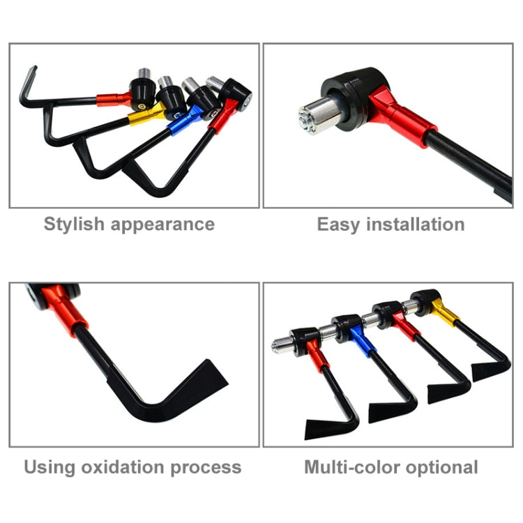 2 PCS Universal 22mm Shockproof Protection Rod CNC Horn Shape Handbrake Motorcycle Modification Accessories