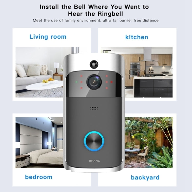 M3 720P Smart WIFI Ultra Low Power Video Visual Doorbell With Ding Dong Version(EU Plug)