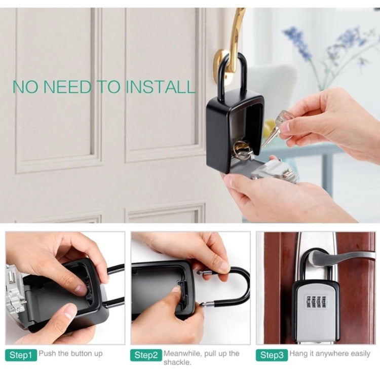 KS6500 Installation-free Hanging Decoration Key Password Box(Red)