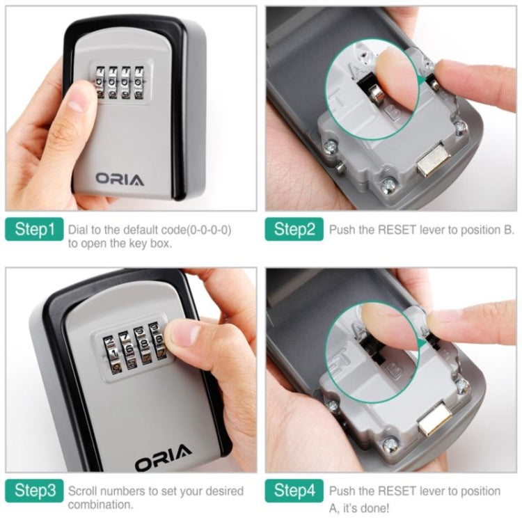 KS6500 Installation-free Hanging Decoration Key Password Box(Black)
