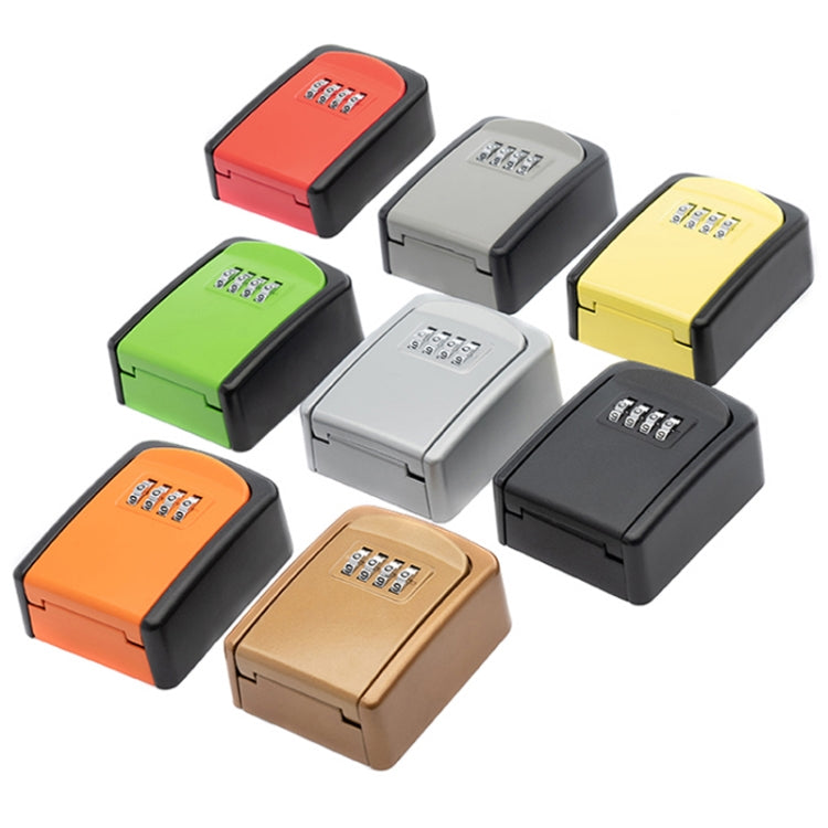 G9 4-digit Password Aluminum Alloy Key Storage Box(Yellow)