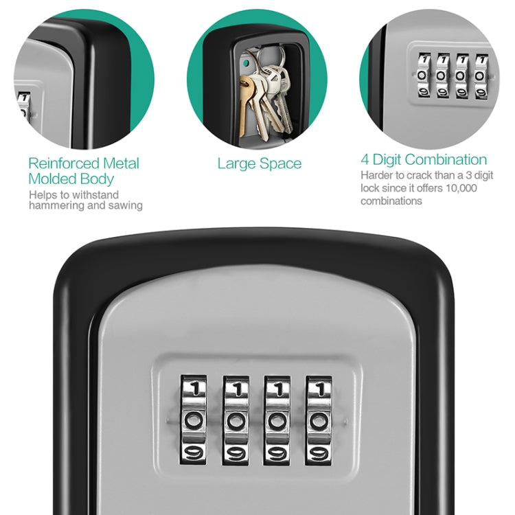 G9 4-digit Password Aluminum Alloy Key Storage Box(Green)