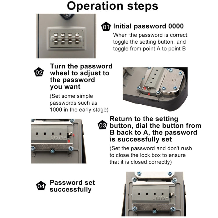 G11 Punch-free Double Key Storage Box(Grey)