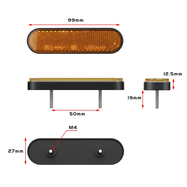2 PCS 24LED Reflector Brake Light Turn Signal Light