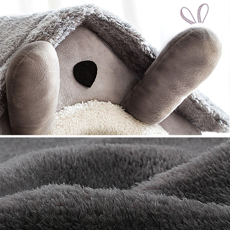 House Type Universal Removable and Washable Pet Dog Cat Bed Pet Supplies, Size:M(Gray Cat + Blanket)