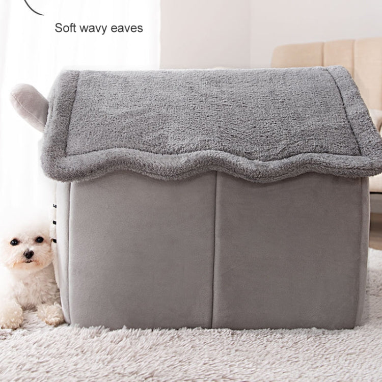 House Type Universal Removable and Washable Pet Dog Cat Bed Pet Supplies, Size:M(Green Bear House)