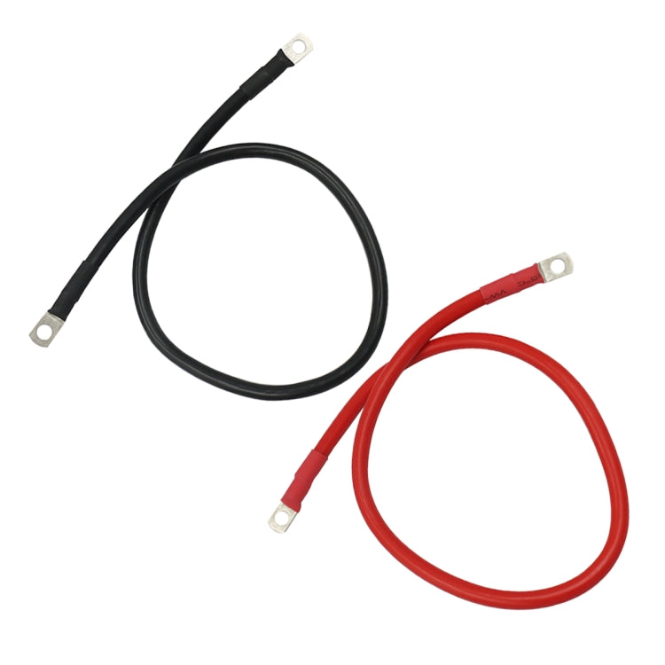 Car 50cm Red + Black Pure Copper Battery Inverter Cable, 10AWG 6-5, 8AWG 10-6, 6AWG 25-8, 6AWG 25-10
