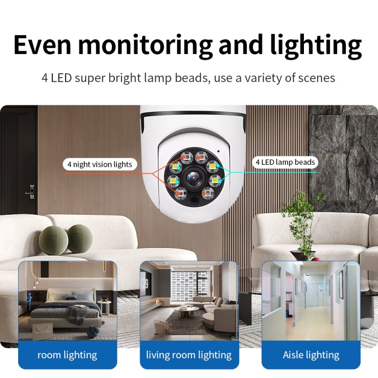 A6 2MP HD Light Bulb WiFi Camera Support Motion Detection/Two-way Audio/Night Vision/TF Card With 16G Memory Card