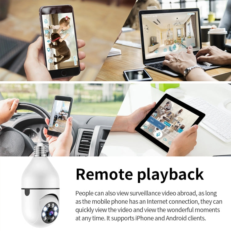 A6 2MP HD Light Bulb WiFi Camera Support Motion Detection/Two-way Audio/Night Vision/TF Card With 16G Memory Card