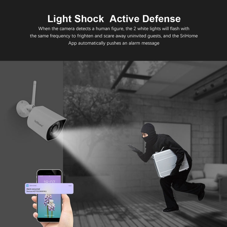 SriHome SH034C 4.0MP AI Humanoid Tracking WiFi Outdoor Surveillance Camera(EU Plug)