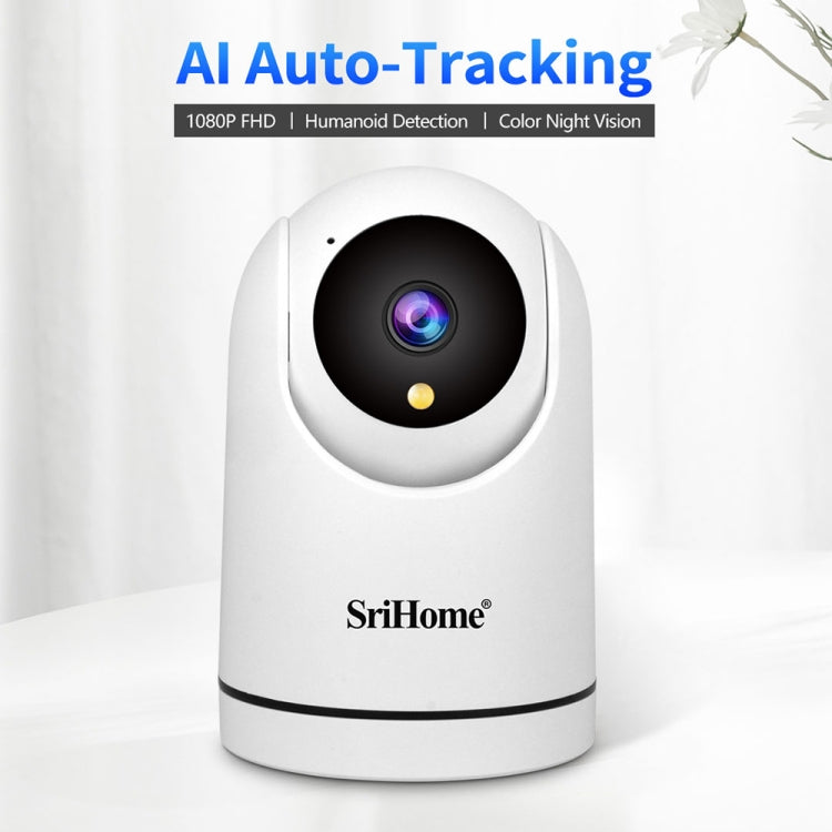 SriHome SH042 2.0MP 1080P HD AI WiFi Pan-tilt Surveillance Camera(UK Plug)