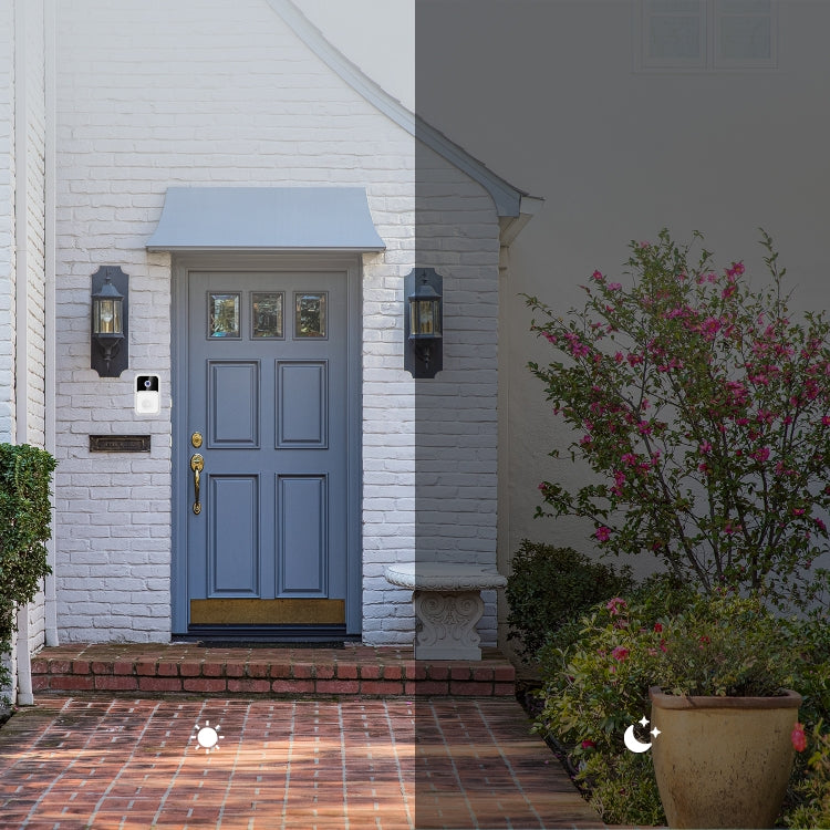 ML19 90 Degree Wide Angle Wireless Smart Video Doorbell(White)