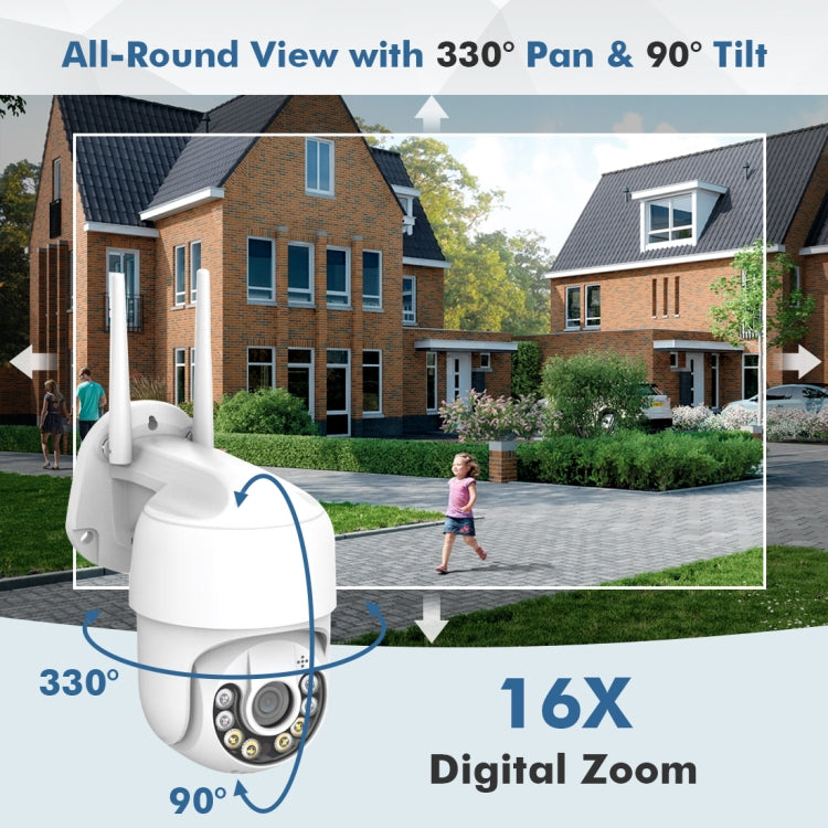 QX59 1920 x 1080P HD 2MP Wireless WiFi Smart Surveillance Camera Support Night Vision & Motion Detection & Two-way Audio & TF Card, Specification:UK Plug