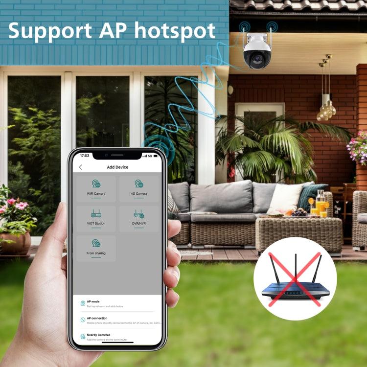 A18 8MP HD Wireless WiFi Smart Surveillance Camera, Specification:EU Plug