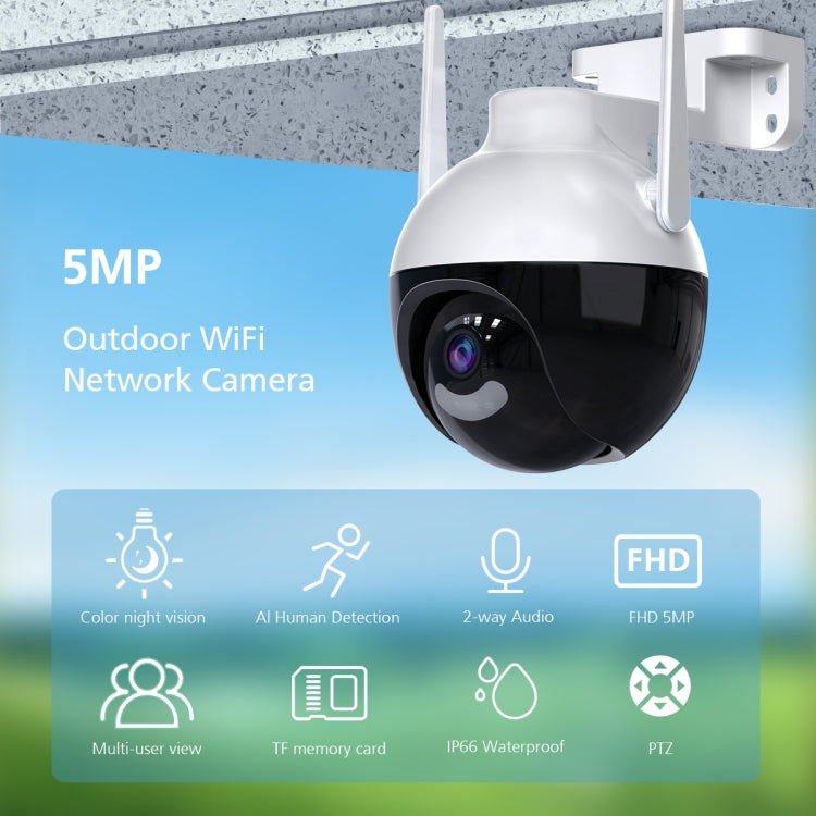 A18 8MP HD Wireless WiFi Smart Surveillance Camera, Specification:EU Plug