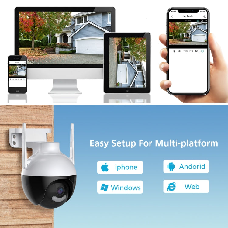 A18 8MP HD Wireless WiFi Smart Surveillance Camera, Specification:US Plug