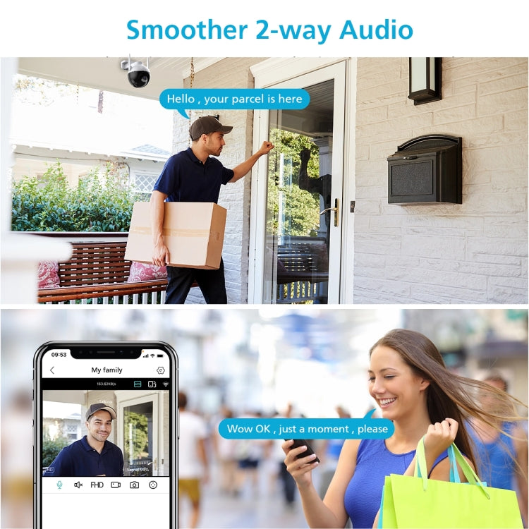 A18 8MP HD Wireless WiFi Smart Surveillance Camera, Specification:UK Plug