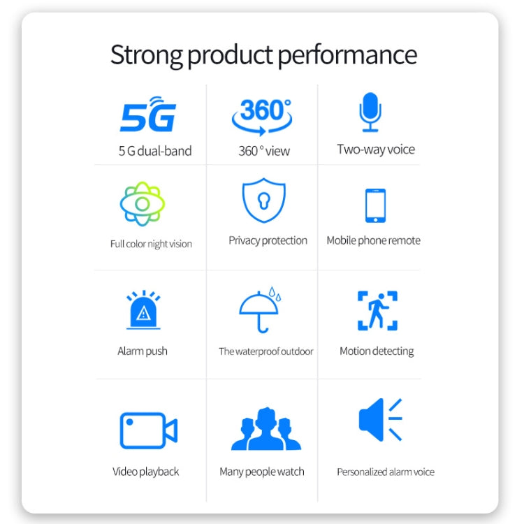 QX65 2MP HD IP66 Waterproof 5G Dual Band Wireless WiFi Camera, Specification:UK Plug