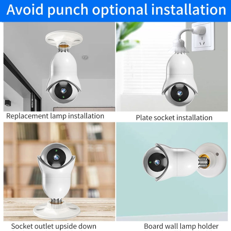 DP31 2.0MP HD Light Bulb WiFi Surveillance Camera, Support Motion Detection, Night Vision(White)