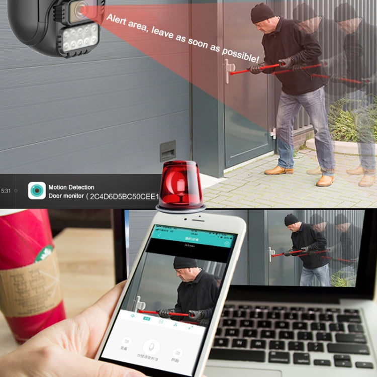 QX67 3MP Humanoid Recognition AI Alarm WiFi Dome IP Camera, UK Plug