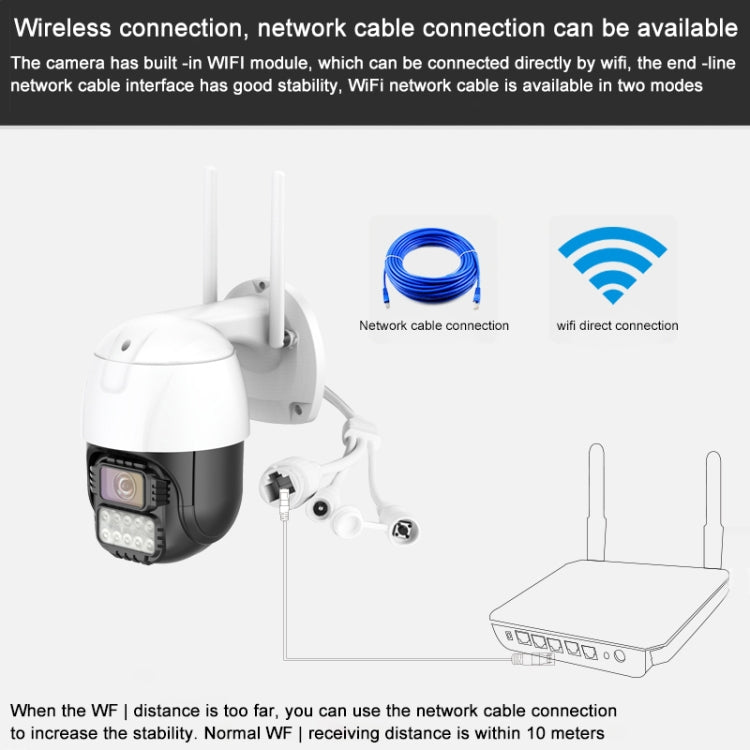 QX67 3MP Humanoid Recognition AI Alarm WiFi Dome IP Camera, AU Plug