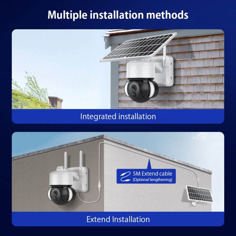 ST-S518-2M-TY 2.4G Wifi Solar Battery Powered Floodlight PTZ Camera with  PIR Human Detection