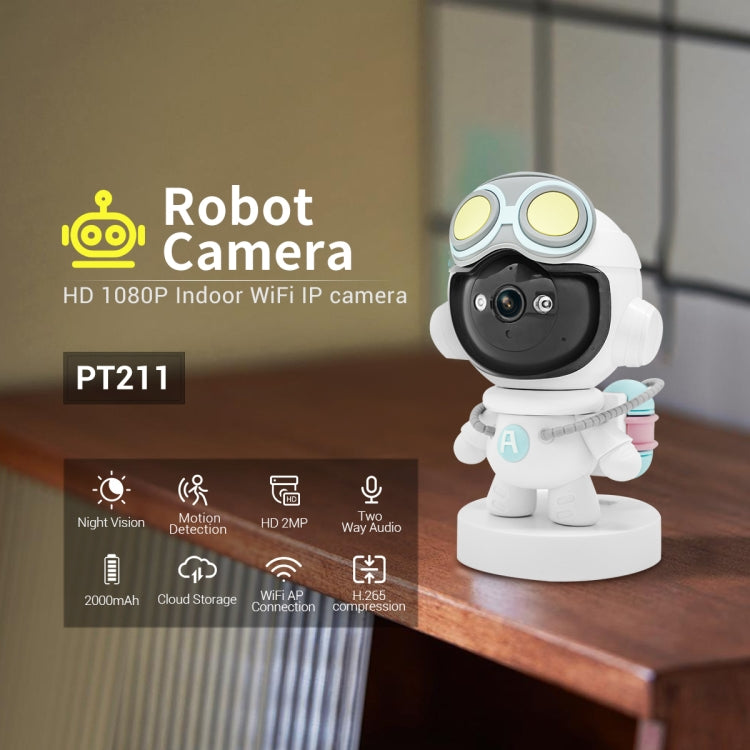 ESCAM PT211 Motion Detection & Tracking 2MP Sound Alarm Cloud Storage Two-way Audio Night Vision WiFi Camera, Plug Type:US Plug