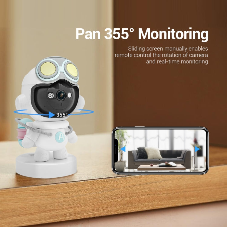 ESCAM PT211 Motion Detection & Tracking 2MP Sound Alarm Cloud Storage Two-way Audio Night Vision WiFi Camera, Plug Type:UK Plug