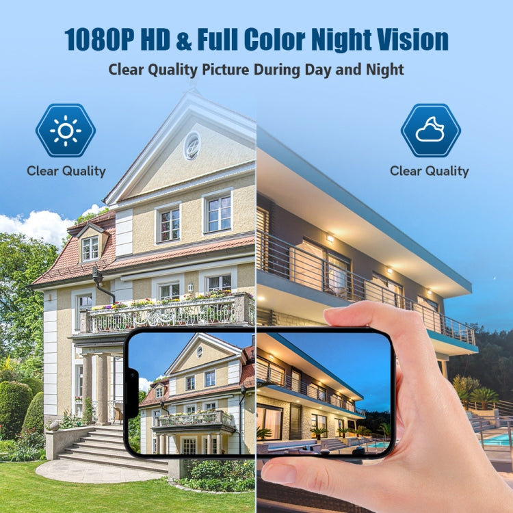 DP27 1080P Clock Plug Card WiFi Camera, Support Two-way Voice Intercom & Mobile Monitoring, Specification:US Plug(White)