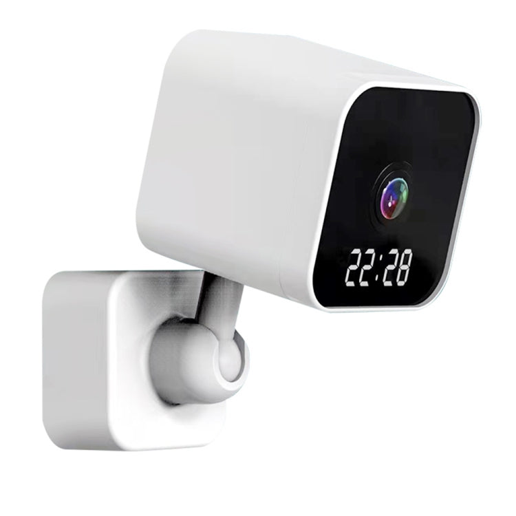 DP27 1080P Clock Plug Card WiFi Camera, Support Two-way Voice Intercom & Mobile Monitoring, Specification:EU Plug(White)