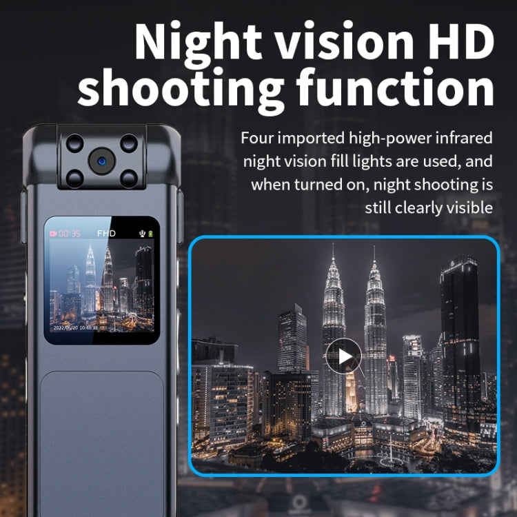 JNN V18 1080P Infrared Light Filling HD Video Recorder, Capacity:256G(Black)