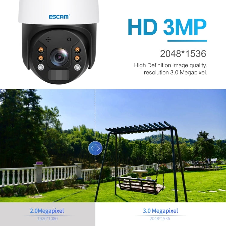 ESCAM QF724 3MP 24h Recording Cloud Storage PT 4G PIR Alarm IP Camera with Solar Panel, AU Signal Bands