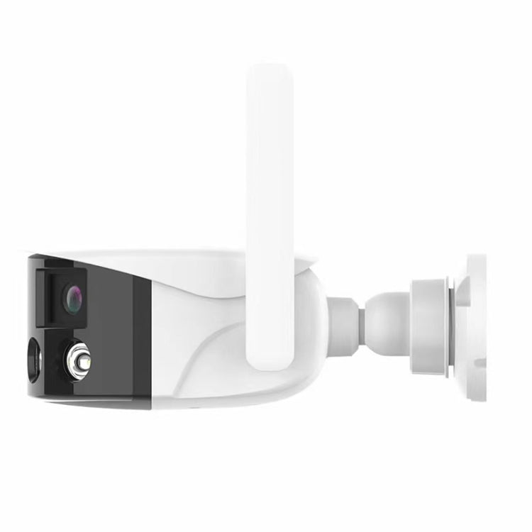 Q38 WIFI Humanoid Recognition AI Alarm 180 Degree Dual 2MP IP Camera, Plug:US Plug