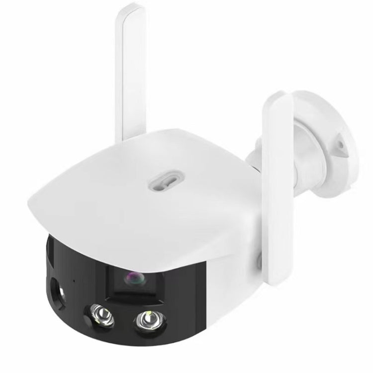 Q38 WIFI Humanoid Recognition AI Alarm 180 Degree Dual 2MP IP Camera, Plug:EU Plug