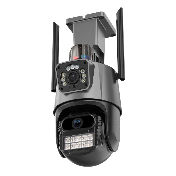 QX81 Humanoid Recognition AI Alarm WIFI Spherical Dual 2MP IP Camera, Plug:UK Plug